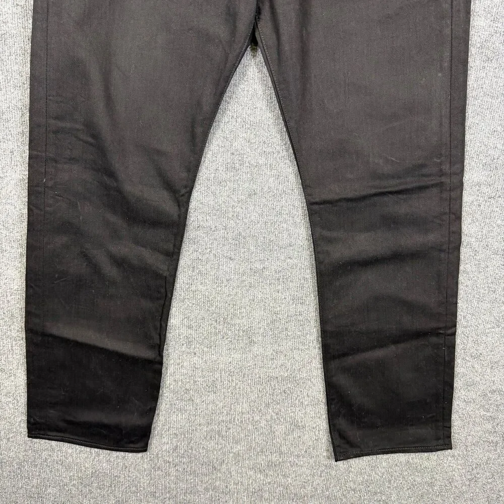 Levis 501 Mens Jeans 38x32 Black Original Fit Button Fly Straight Leg Denim